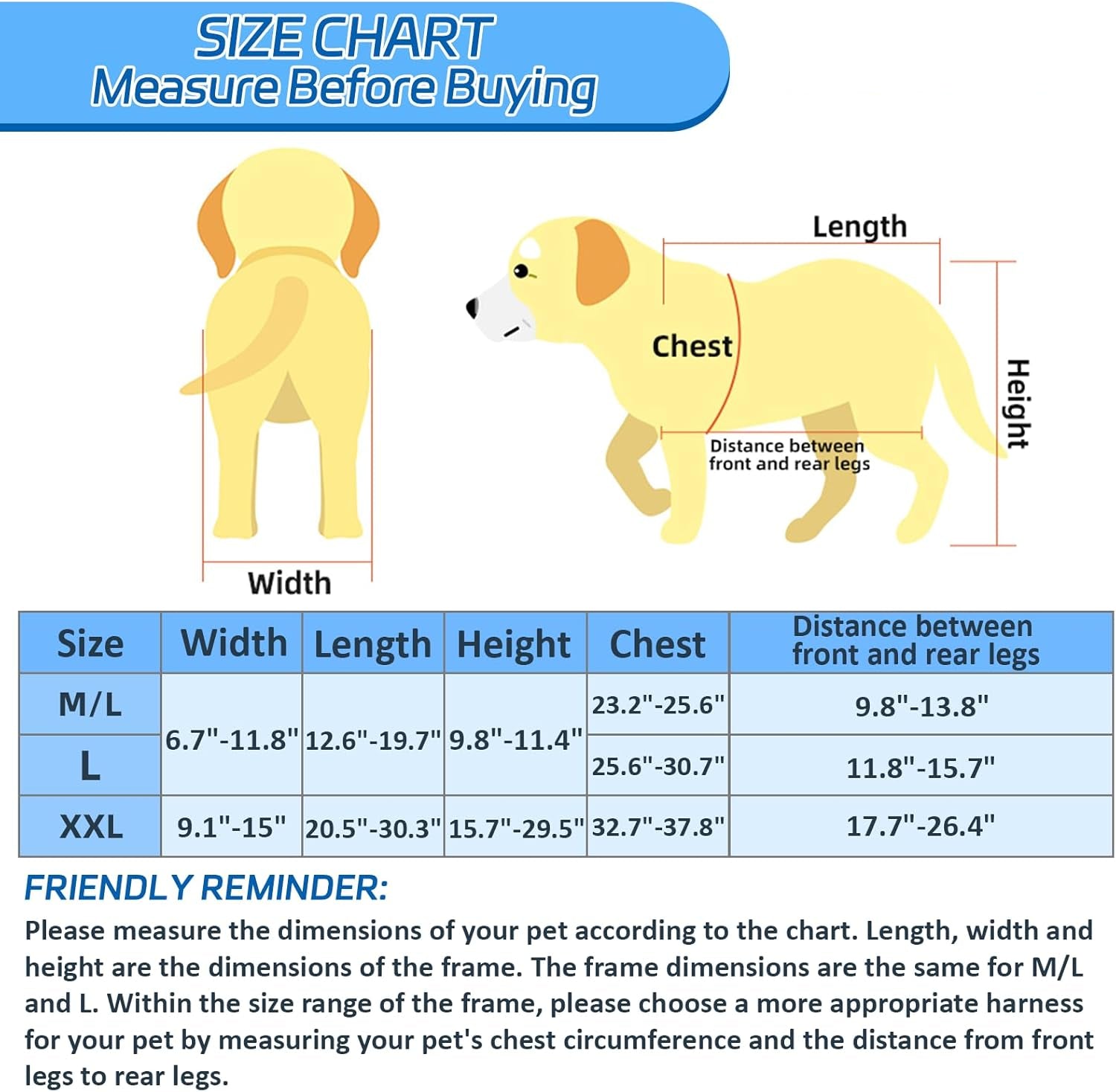 Adjustable Dog Wheelchair