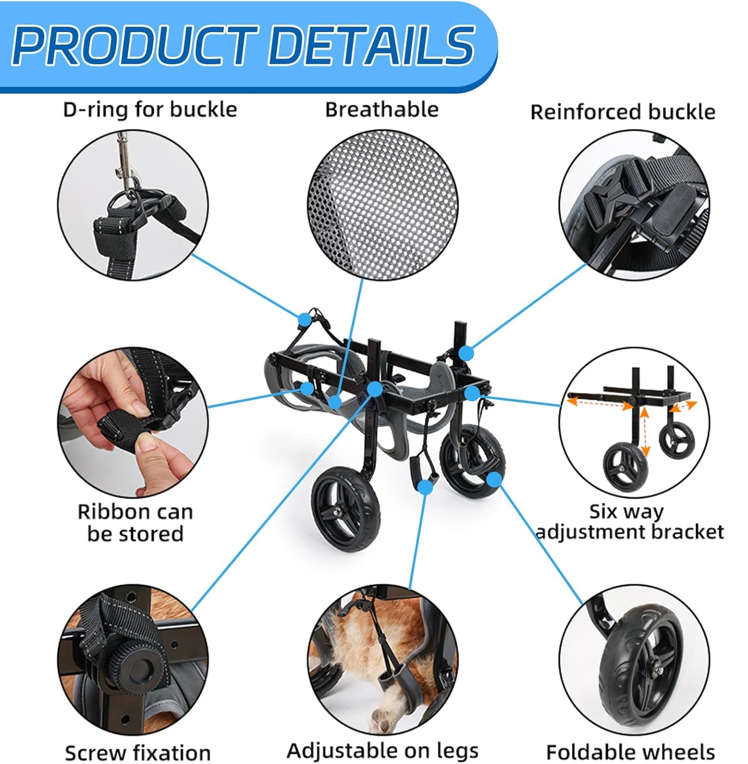 Adjustable Dog Wheelchair